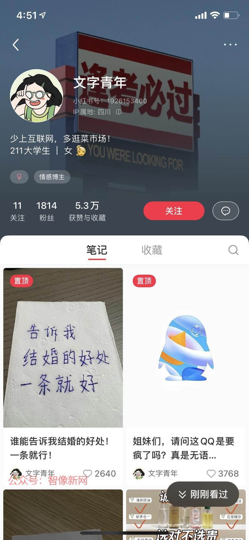 小红书这个号低粉高赞，用…#情报-搞钱情报论坛-网创交流-智像新网